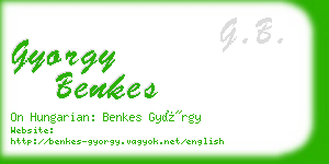 gyorgy benkes business card